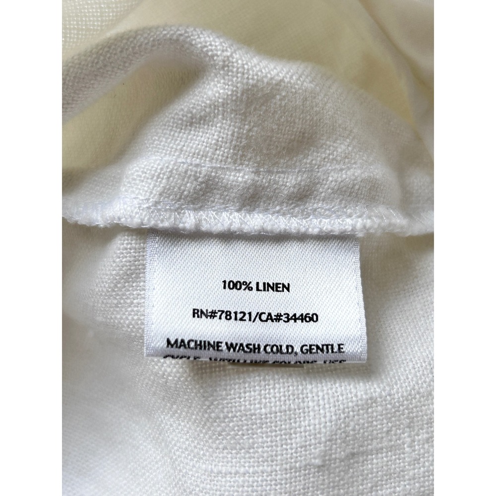 Eileen Fisher XL Linen Tapered Pants White Coastal Grandma Minimalist Lagenlook - Picture 4 of 10